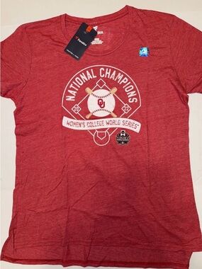 Fanatics National 2022 Champions OU Softball Tshirt Size Large NWT Retail $21.97